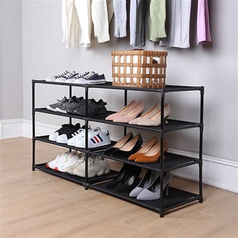 4 tier shoe rack|24 pair shoe rack.